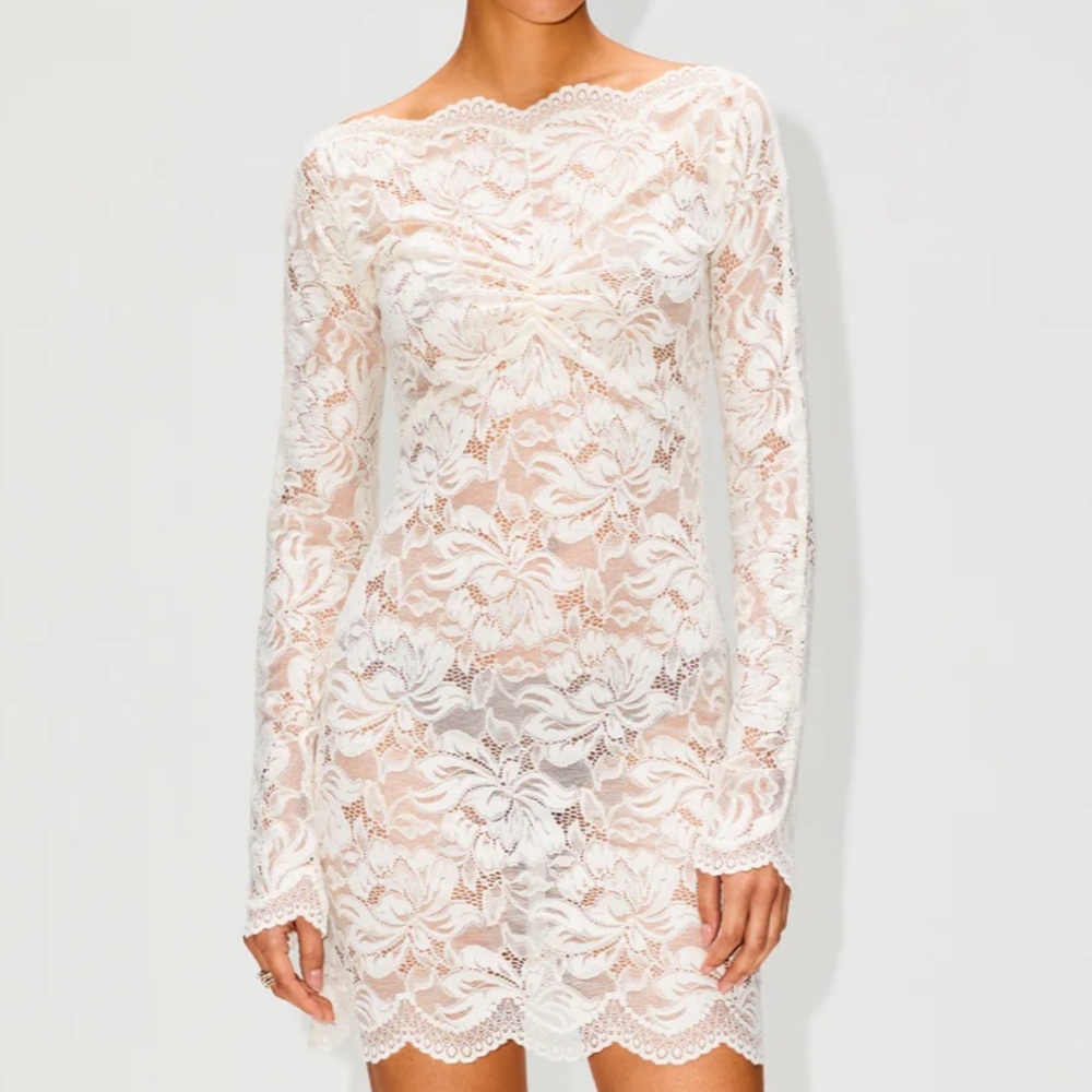 Women's White Lace Dress by Revolve Size S